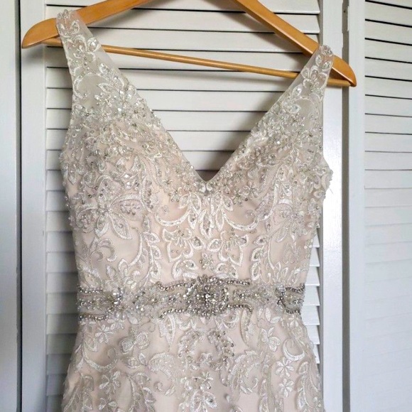 MORI LEE BRIDAL WEDDING GOWN SIZE 6 - Picture 1 of 11